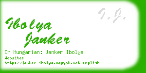 ibolya janker business card